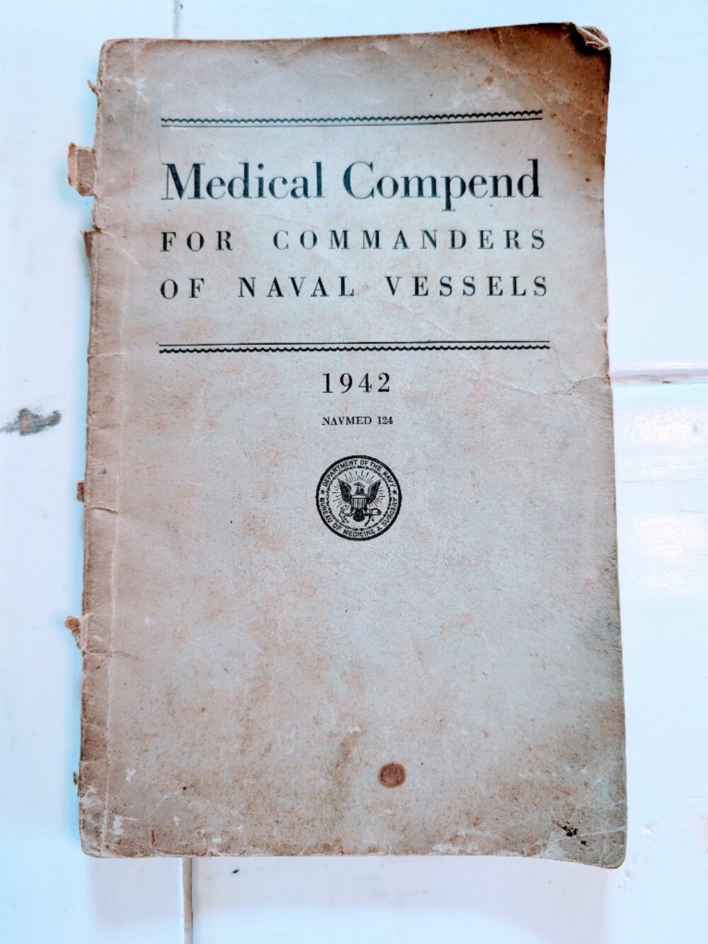 1943 WWII VTG U.S. Government Naval Medical Reference U.S. Navy